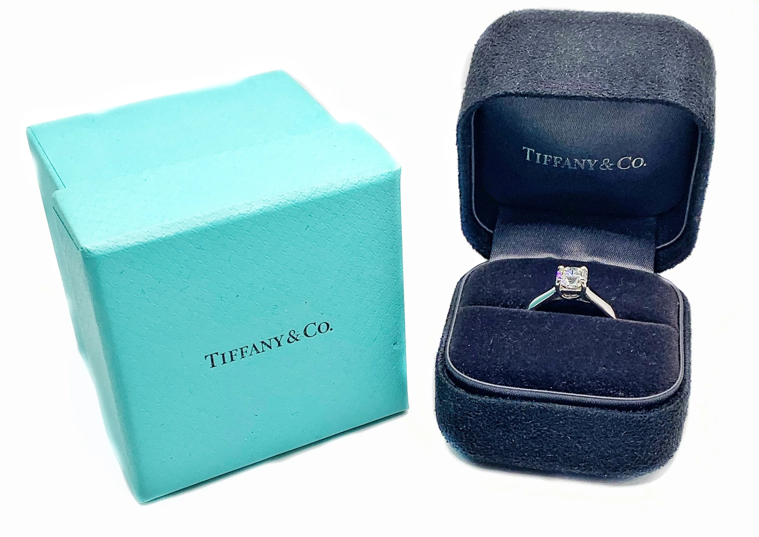 Tiffany & Co. Lucida Solitaire Diamond 1.07 Carat Plat Ring